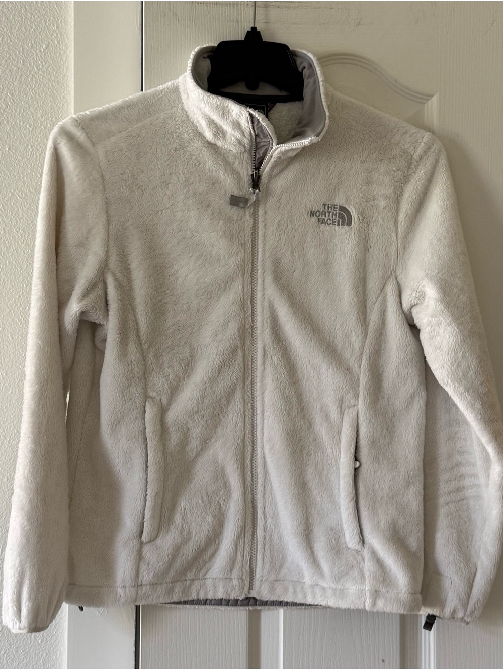 The North Face White Full Zip Fleece Jacket Women’s Medium Soft Cozy Outdoor